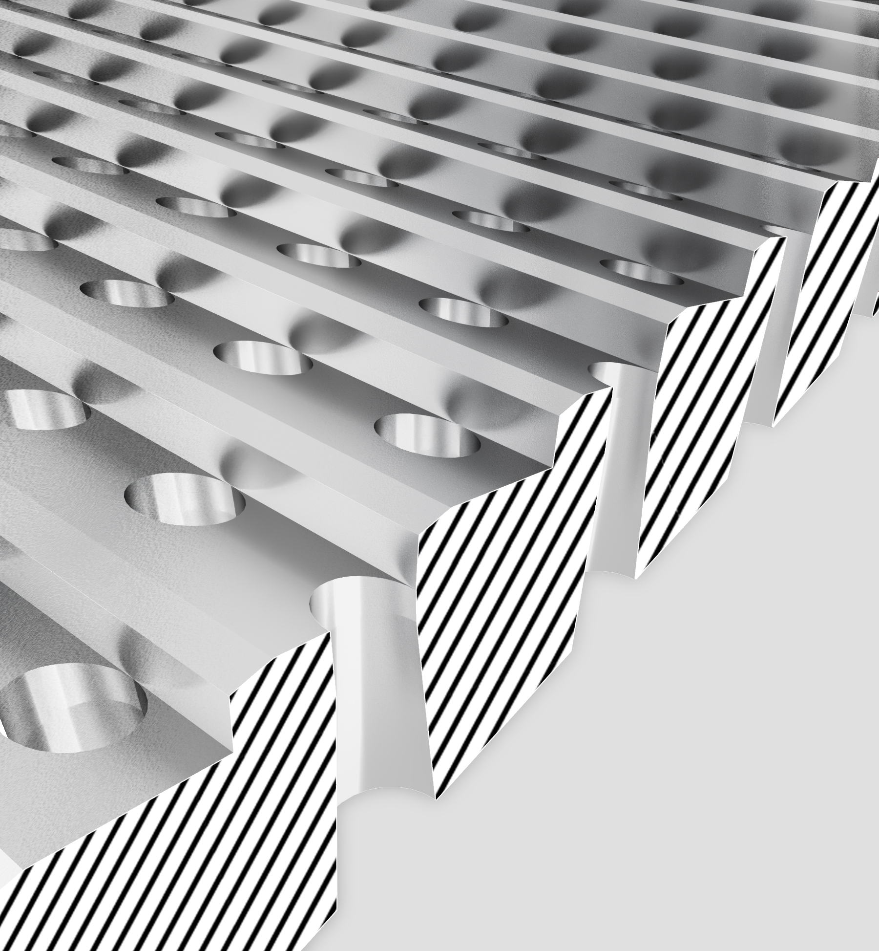 Furo Perfilado - vista isométrica